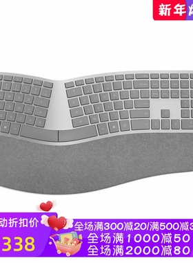 Microsoft/微软 3RA-00022无线蓝牙键盘 流线设计 办公 个性 灰色