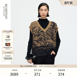 冬季 马甲女款 马夹背心女外搭大V领设计 中式 EXCEPTION例外女装