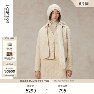 羊毛山羊绒混纺宽松落肩设计棉服 新品 EXCEPTION例外女装 2025冬季