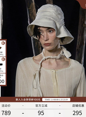 【Tak L.联名】EXCEPTION例外春秋剪花设计时尚遮阳帽渔夫帽