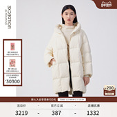 羽绒服鸭绒保暖连帽茧型宽松长款 EXCEPTION例外女装 秋冬款 外套女
