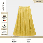 桑蚕丝半身裙 打褶设计绣花新中式 EXCEPTION例外女装 中式