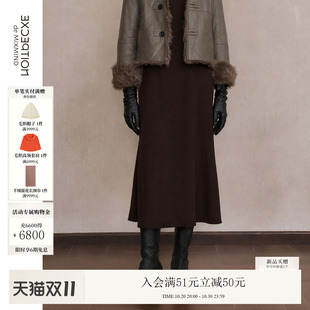 柔软之琢丨EXCEPTION例外绵羊毛中腰鱼尾半身裙修身中长裙女款冬