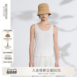 EXCEPTION例外女装2026夏季纯棉修身背心时尚简约无袖背心女内搭