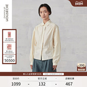 春秋款 气质简约泡泡袖 衬衫 EXCEPTION例外女装 文艺纯棉长袖 衬衣