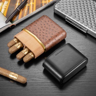 茄龙雪茄保湿盒套盒雪松木便携雪茄套雪茄盒高档旅行雪茄套保湿套