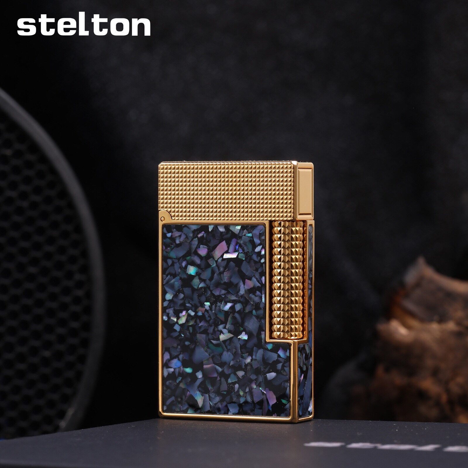stelton斯特腾朗声充气打火机黄铜侧滑砂轮碎冰贝壳高端时尚礼品