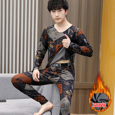 德绒保暖内衣学生青少年双面