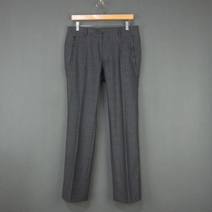 纯羊毛长裤 MEN 格子修身 少男装 W80 日本产一线潮牌COMME 西裤