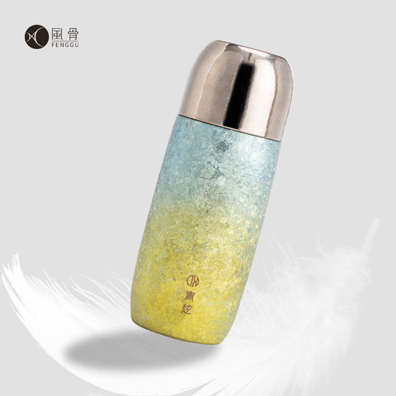 纯钛磁吸口袋保温杯180ml茶隔