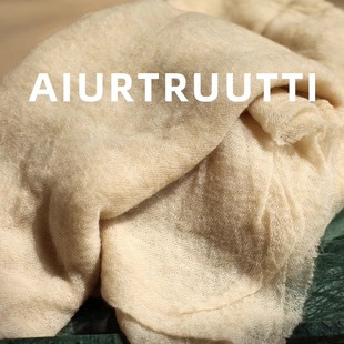 AiurtRuutti意式高定纺纱线 纯羊绒高弹精纺围巾柔雾云朵秋冬披肩