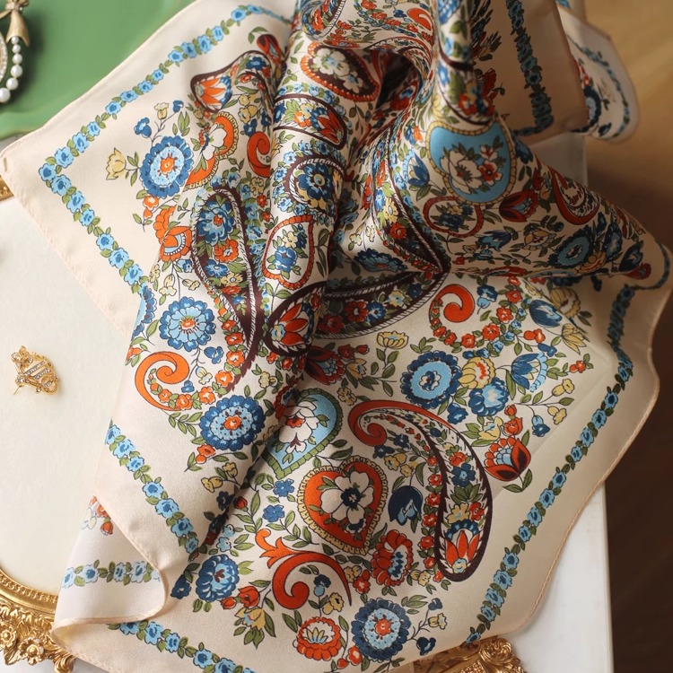 意式欧美方巾桑蚕真丝巾领巾披肩