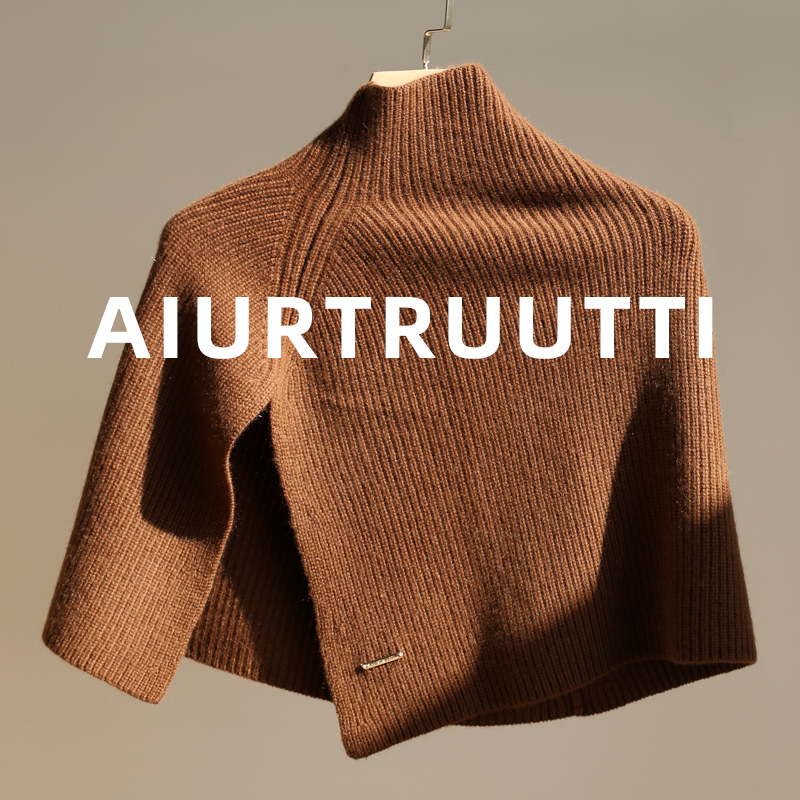 意式老钱披肩纯羊绒斗篷套头衫