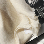 AiurtRuutti意式 缩绒软糯纯山羊绒春夏男女情侣 老钱风人字纹围巾