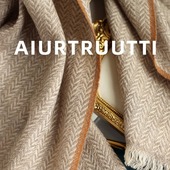 AiurtRuutti意式 老钱风人字纹披肩 高奢稀缺纯山羊绒围巾外搭秋冬