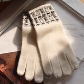 AiurtRuutti意式 香风纯羊绒手套 年轻女王高定保暖触屏分指冬女士
