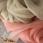 AiurtRuutti意式 桑蚕丝真丝巾春夏遮阳防晒围巾空调披肩日系文艺