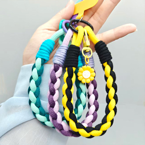 创意手工编织双股手机双拼挂绳