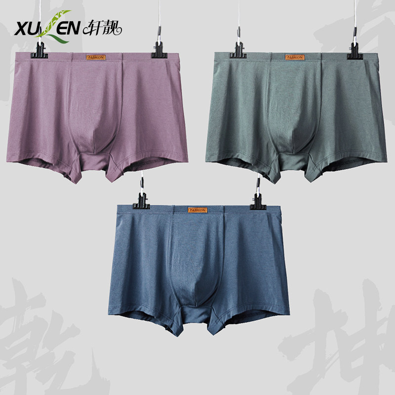 男士内裤男抗菌裆莫代尔平角裤大码肥佬薄款透气底裤男式四角裤,女士内衣/男士内衣/家居服,男平角内裤,淘宝优惠券,粉丝福利购,淘宝优惠卷