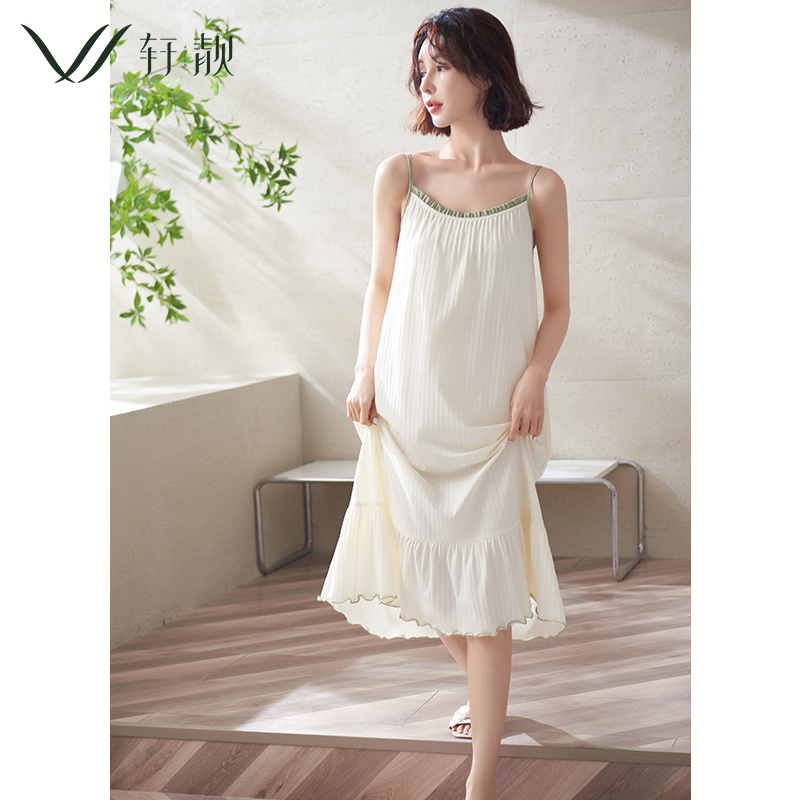 女士纯棉拉架家居服睡裙
