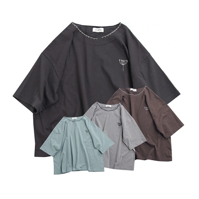 2025年新款日系全棉文艺复古刺绣短袖T恤女宽松显瘦百搭上衣