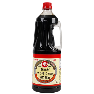 龟鹤寿日式淡口酱油入1.8L三文鱼海鲜鱼生调料酱油味寿司日料商用