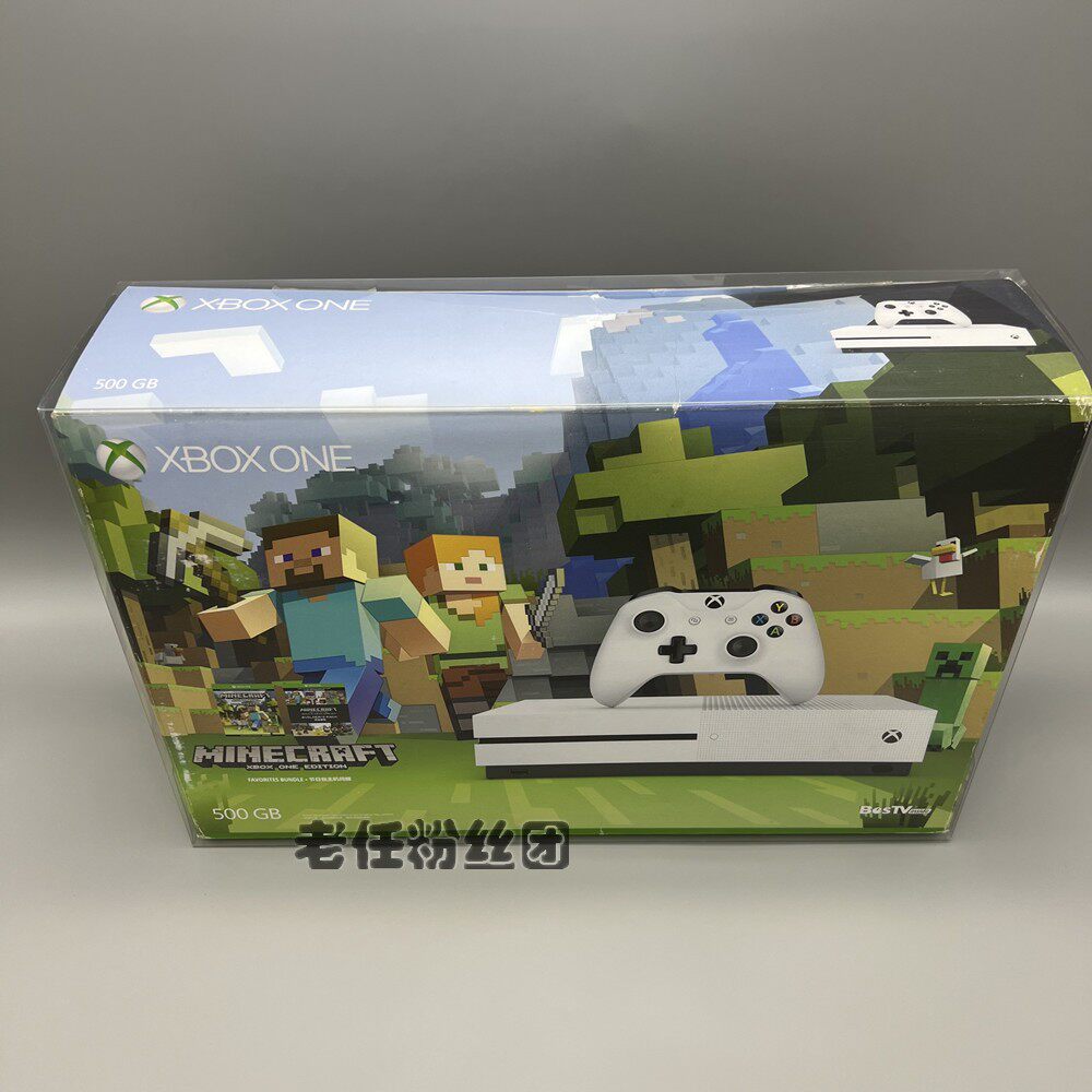 MICROSOFT XBOX ONE S 콘솔용 투명 컬렉션 보호 상자 디스플레이 상자 MINECRAFT용 범용