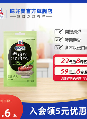 【29元任选8件】味好美嫩肉粉20g/包牛肉专用腌料含木瓜蛋白酶