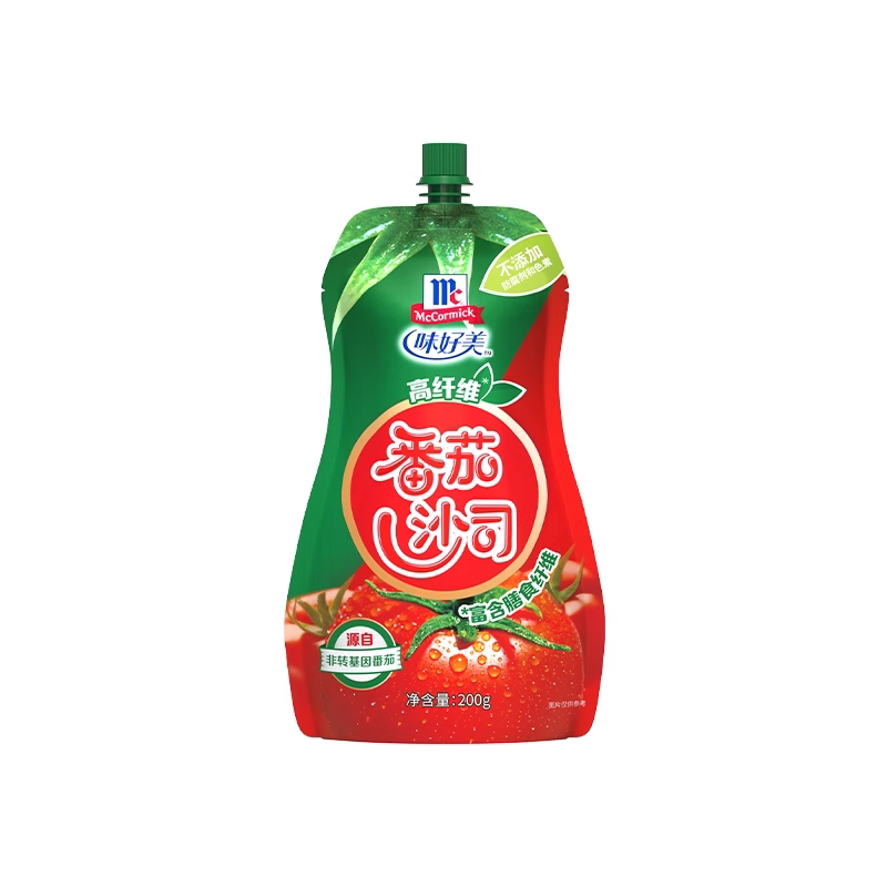 【百亿】味好美高纤维番茄沙司200g家用番茄酱蘸薯条炸鸡蘸料