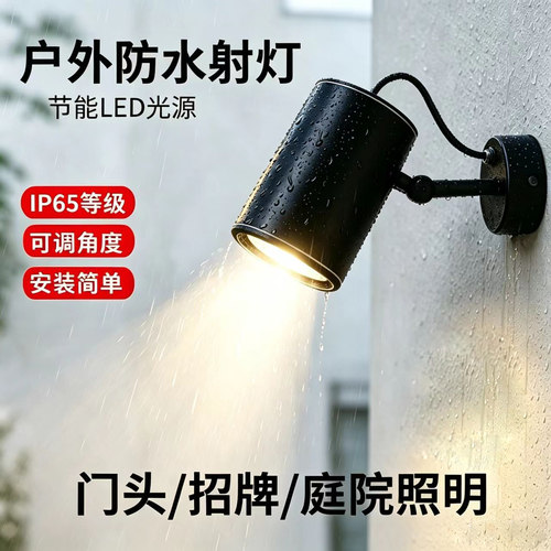 户外防水IP65可调角LED射灯
