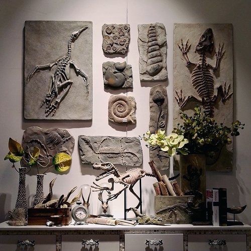 树脂仿真生物化石壁饰酒吧复古