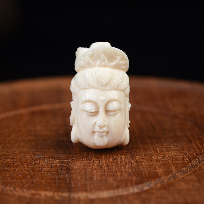 mk3098玉版纳珠宝 天然猛犸象牙观音头吊坠挂件猛犸象牙挂牌饰品