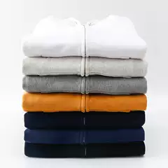 460g Hooded Sweatshirt for Men, Couple Style, Loose American Retro Style, Unisex Zip-Up Top, Jacket, Pure Cotton, Heavyweight