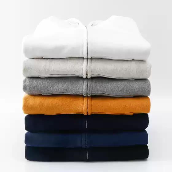 460g Hooded Sweatshirt for Men, Couple Style, Loose American Retro Style, Unisex Zip-Up Top, Jacket, Pure Cotton, Heavyweight