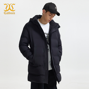新款 鸭绒羽绒大衣冬季 卡宾男装 防风保暖连帽外套 商场同款