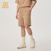 宽松休闲裤 男夏季 纯色高级 卡宾迷宫肌理运动短裤 商场同款