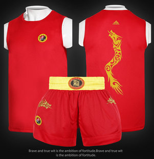 儿童男款成人散打服搏击短裤龙服训练比赛拳击服装