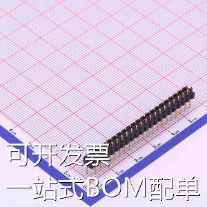 X6521WV-2x22H-C30D60 排针 2.54mm 2x22P 直插 方针 高镀金 抗氧