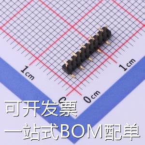 X1311WVS-10J-C18D42R2 排针 1.27mm 1x10P 立贴 方针 存储器 现