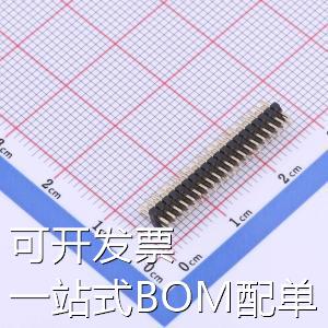 X1321WV-2x20J-C30D23 排针 1.27mm 2x20P 直插 方针 存储器 现货