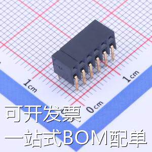 X4621FR-2x06-C48D26 排母 2.0mm 排母,塑高5.2mm,塑宽4.8mm,针长