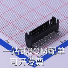 HX20016-22WA black 线对板/线对线连接器 2mm 2x11P 弯插 黑色