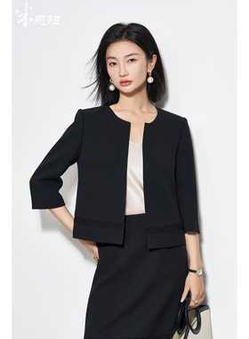 米思阳2026春季新款高端醋酸短外套气质通勤小个子开衫上衣女5661