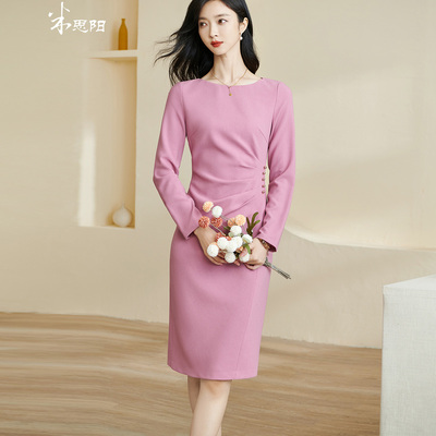 优雅气质通勤连衣裙修身显瘦