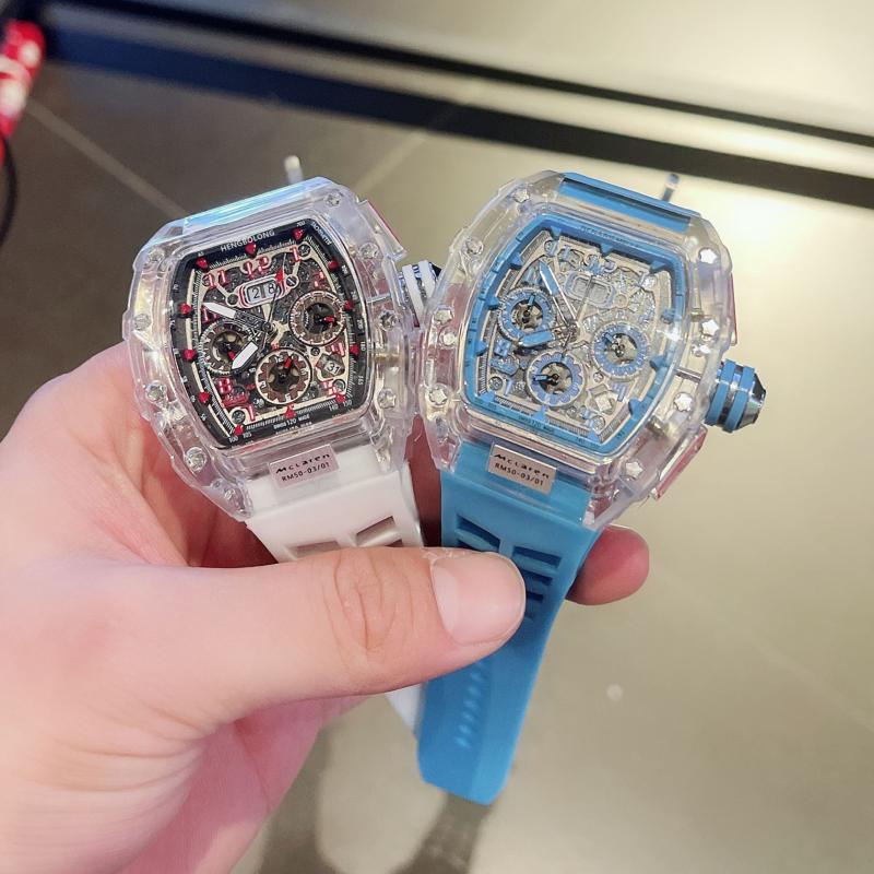 理查德透明壳多功能个性计时手表