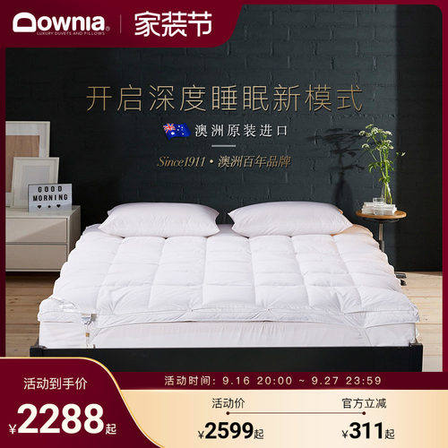 DOWNIA五星级酒店羽绒鸭绒床垫双层加厚双人床褥防滑垫背