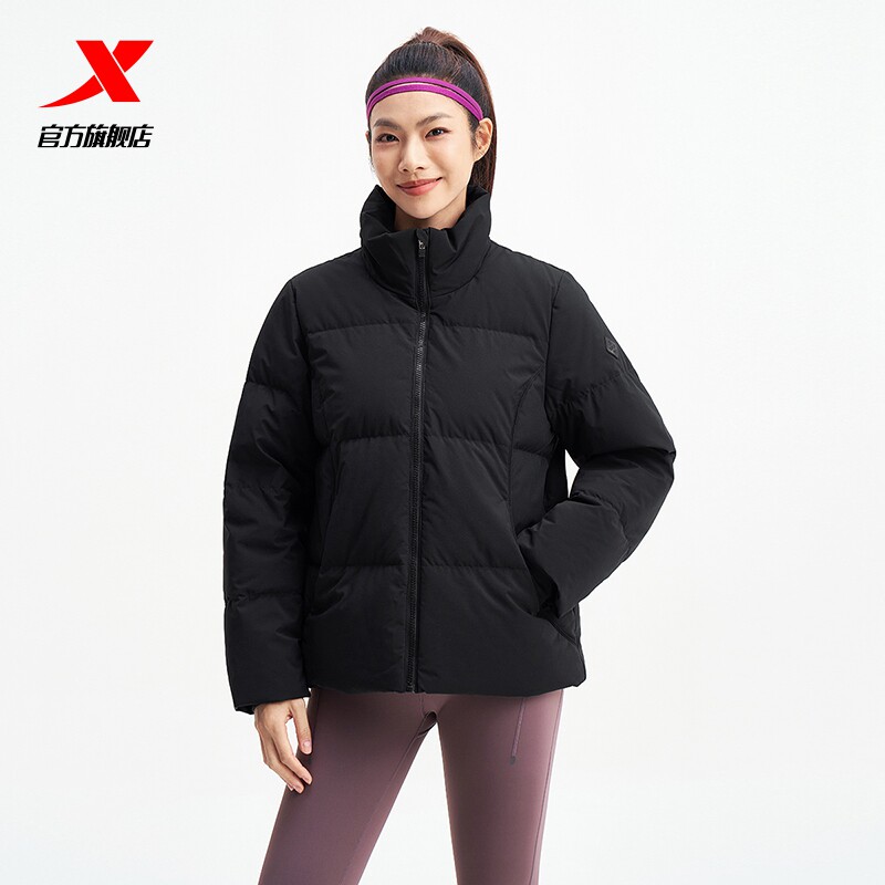 特步羽绒服女士2026年冬季新款宽松上衣加绒保暖外套975428190033