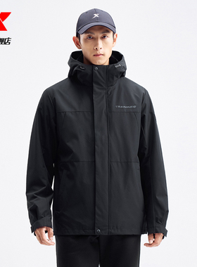 特步火烬薪传户外两件套男士秋冬新款外套夹克风衣男976429660157