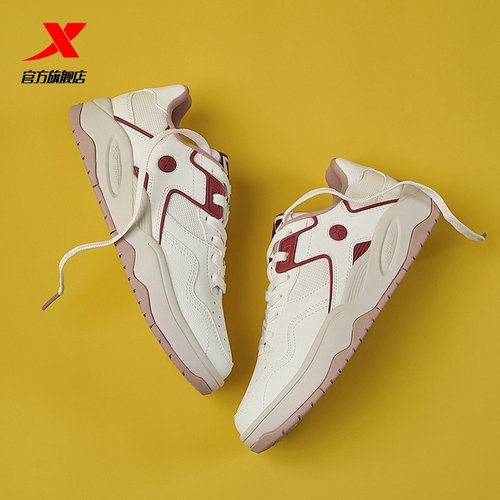 特步海浪鞋2025夏季新款女鞋板鞋情侣低帮平底学生休闲鞋运动鞋子