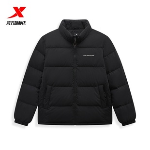 特步羽绒服男2025冬新新款通勤保暖防泼水防污外套女976429190248